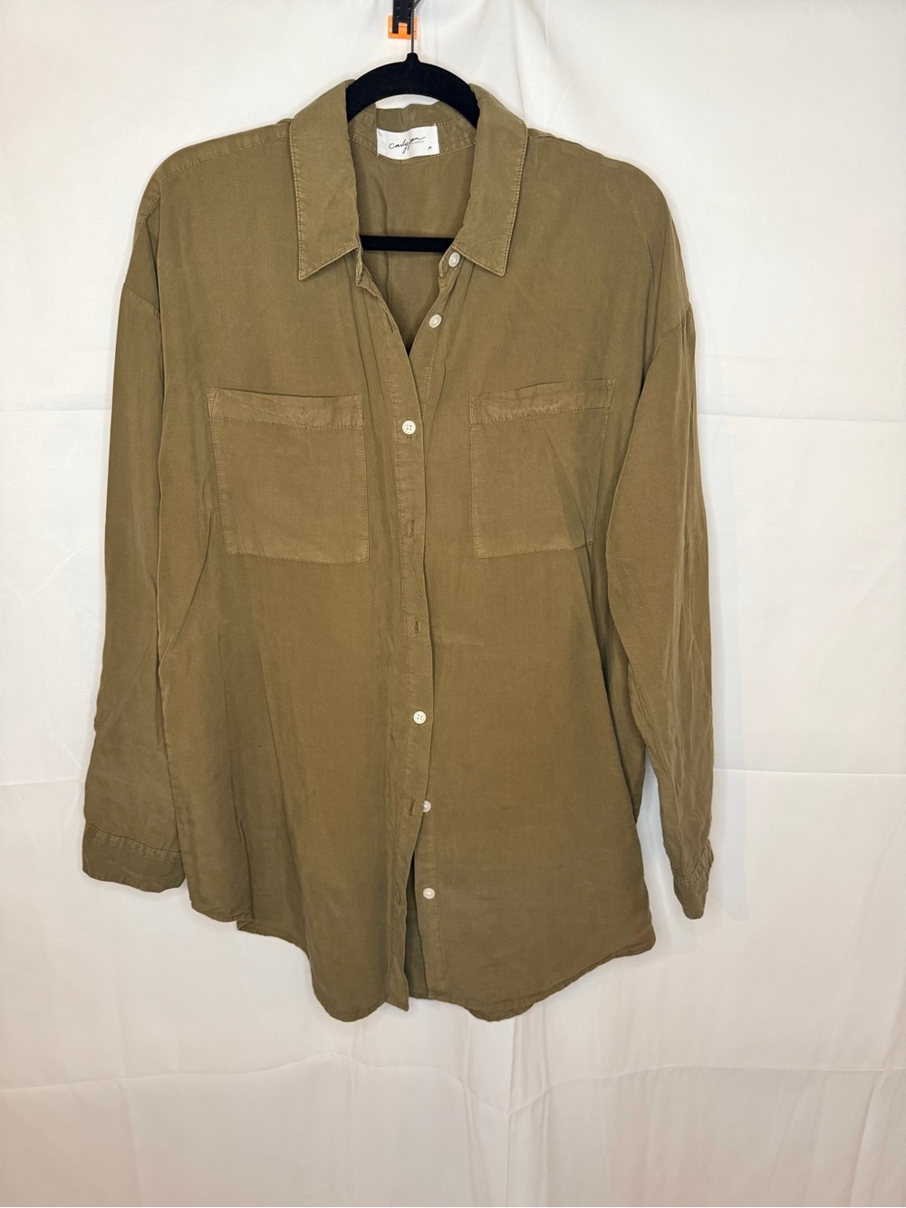 Carly Jean Los Angeles Olive Utility Shirt